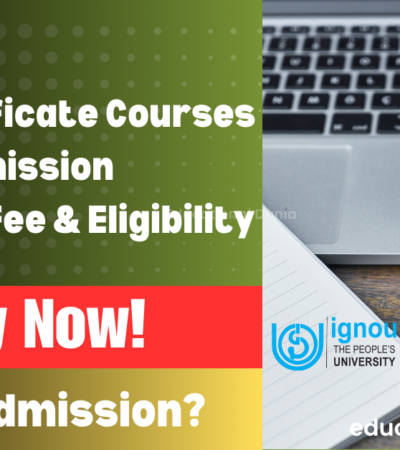 IGNOU Certificate Courses Admission